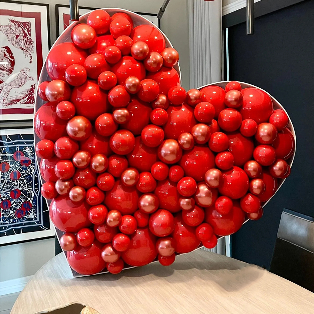 Confetti Balloon Set - Big Love Heart Mosaic DIY Giant