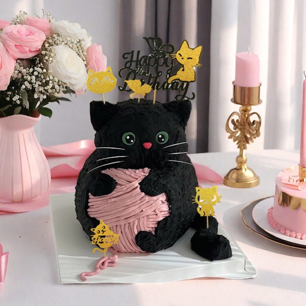 Suit Supply Wedding Party - Cat Party Cake Decoration Animal Theme