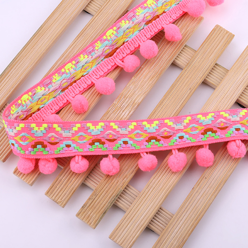 Wedding Supply Wholesale - Polyester Fabric Pom Pom Tassel Lace