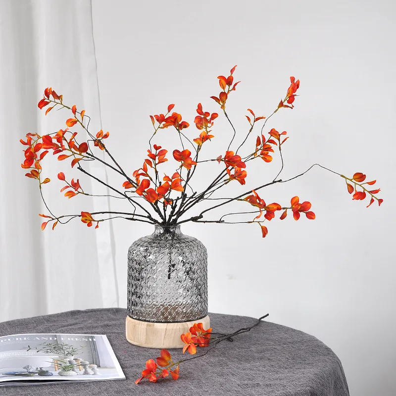 Flower Girl Basket - 57cm Red Leaf Artificial Flower Wedding