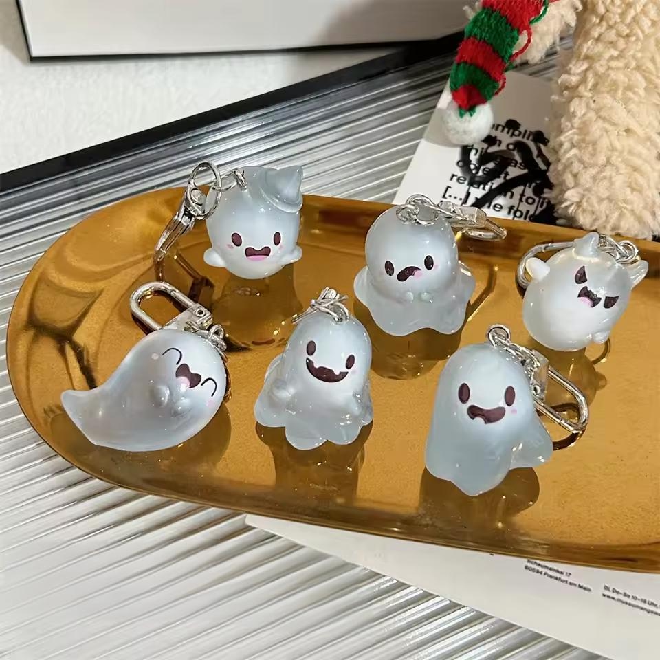 Wedding Yes - Halloween Jelly Ghost Keychain, Three-Dimensional Cartoon
