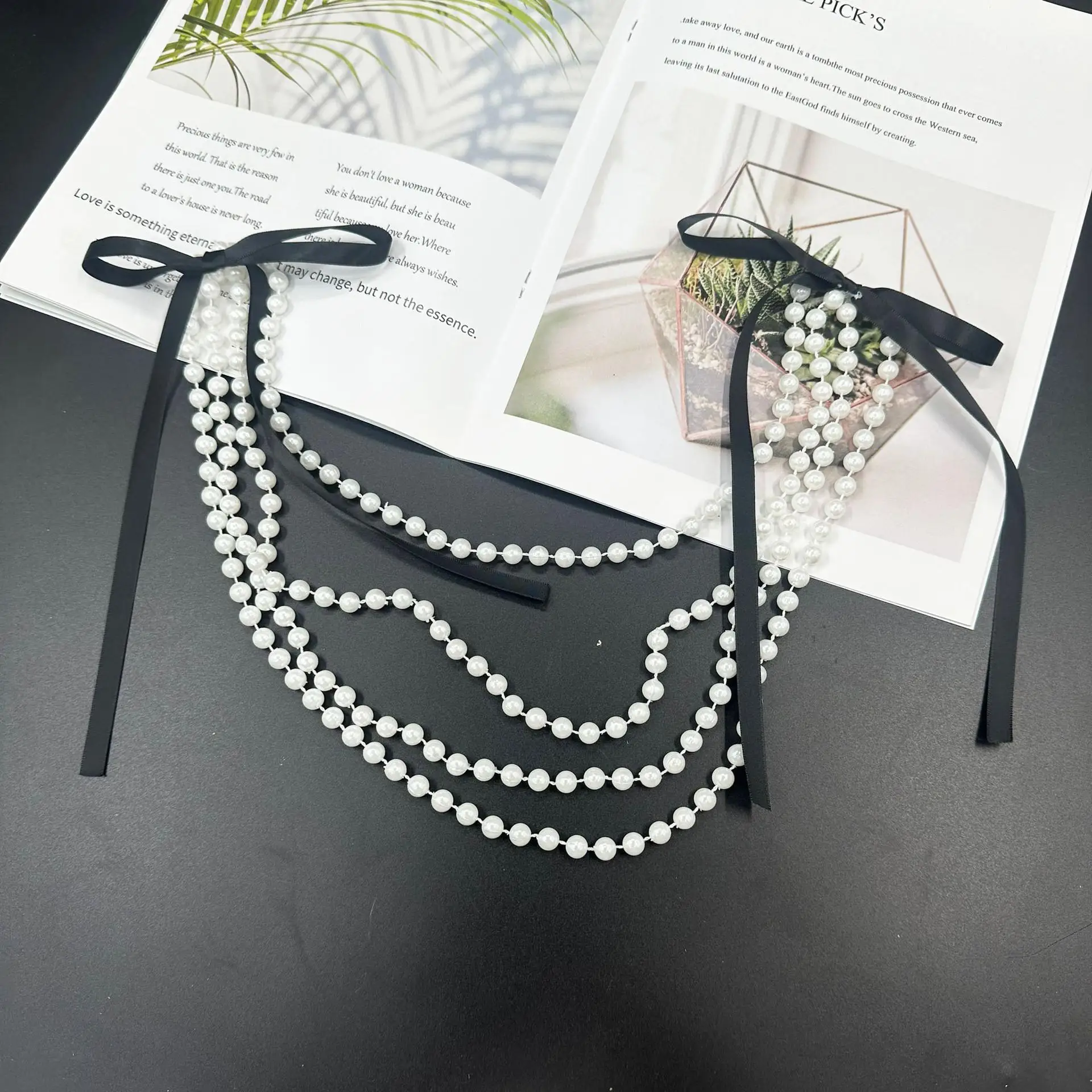 Pearl Bow Chair Decor 50Pcs Sa - Bridal Sash Ribbon 评论和价格