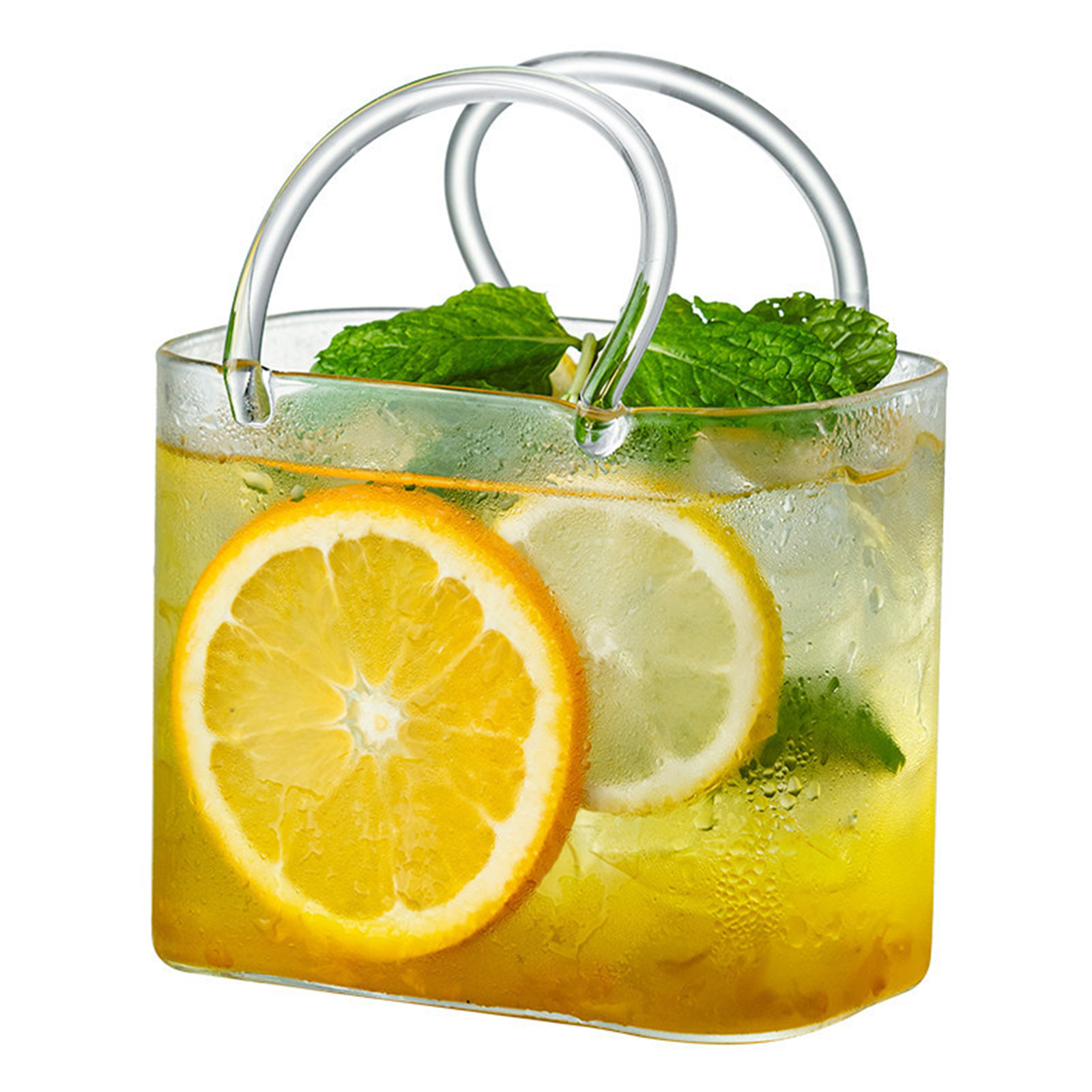 Glass Purse with Glass Straw C - Flower Girl Basket 评论和价格