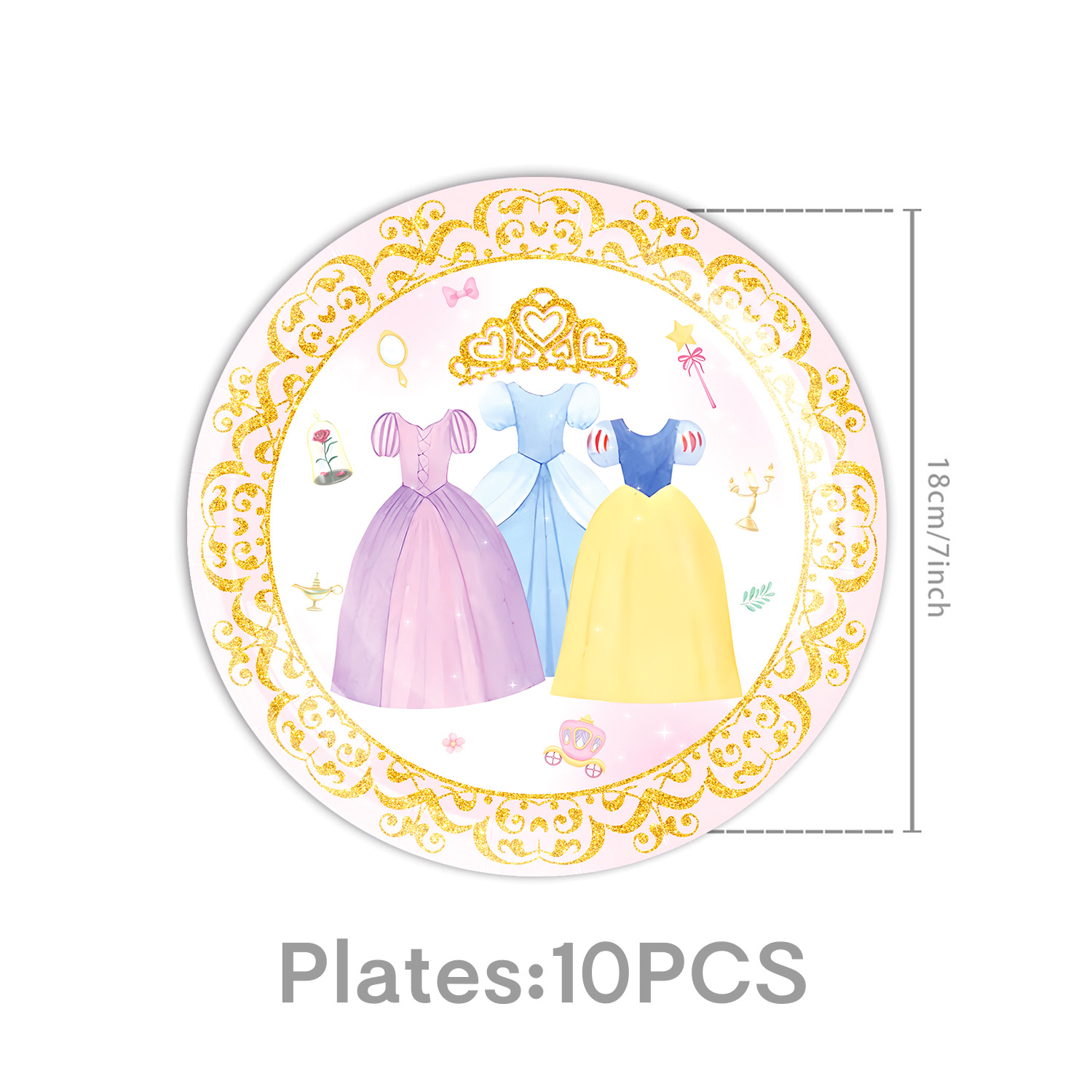 Princess Dress Girls Birthday  - Confetti Balloon Set 评论和价格