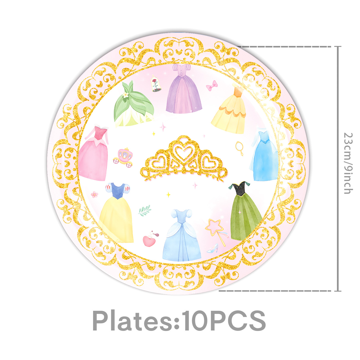 Princess Dress Girls Birthday  - Confetti Balloon Set 评论和价格