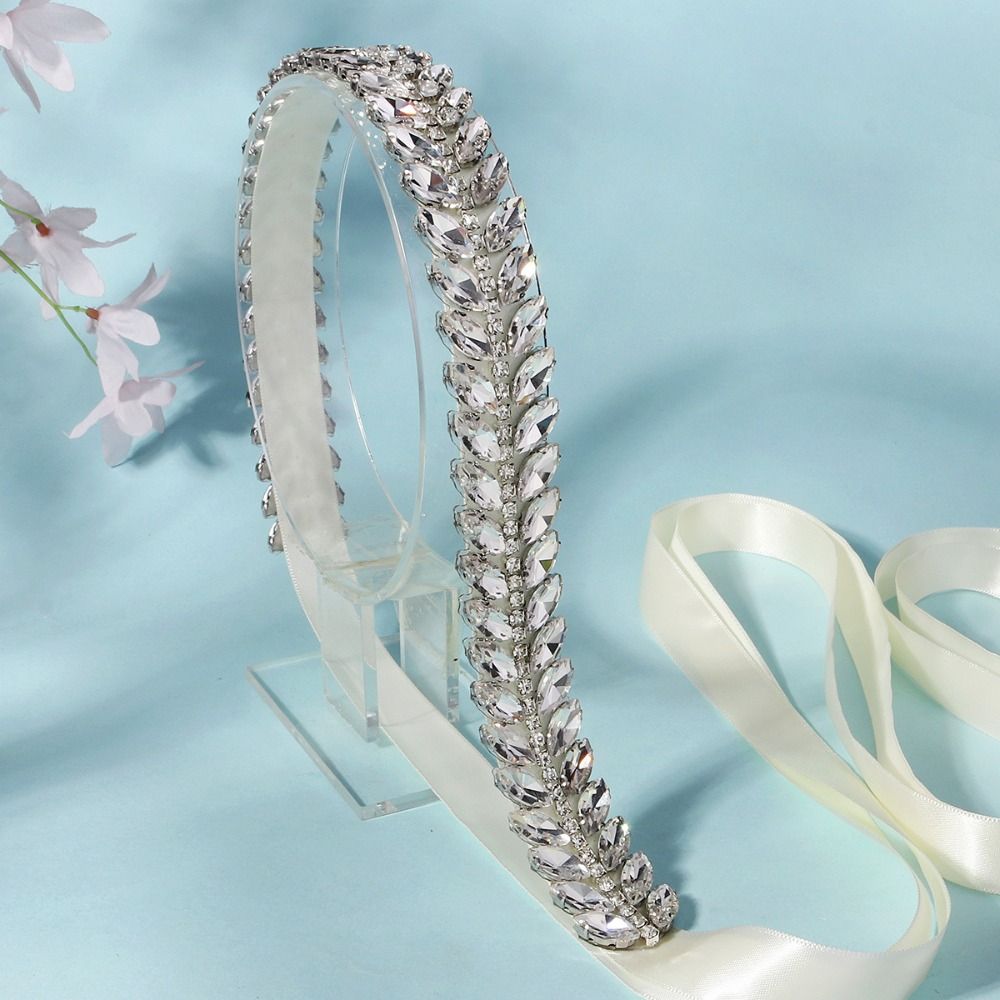 Elegant Crystal Pearls Wedding - Bridal Sash Ribbon 评论和价格