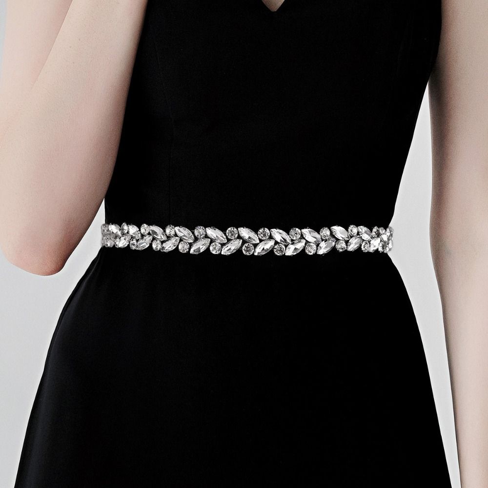Elegant Crystal Pearls Wedding - Bridal Sash Ribbon 评论和价格