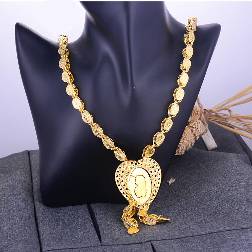 Dubai 24K Gold Color Jewelry S - Indian Wedding Supply 评论和价格