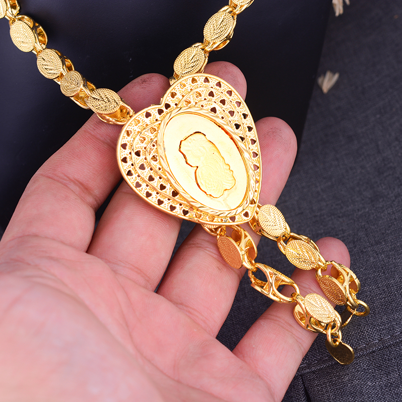 Dubai 24K Gold Color Jewelry S - Indian Wedding Supply 评论和价格