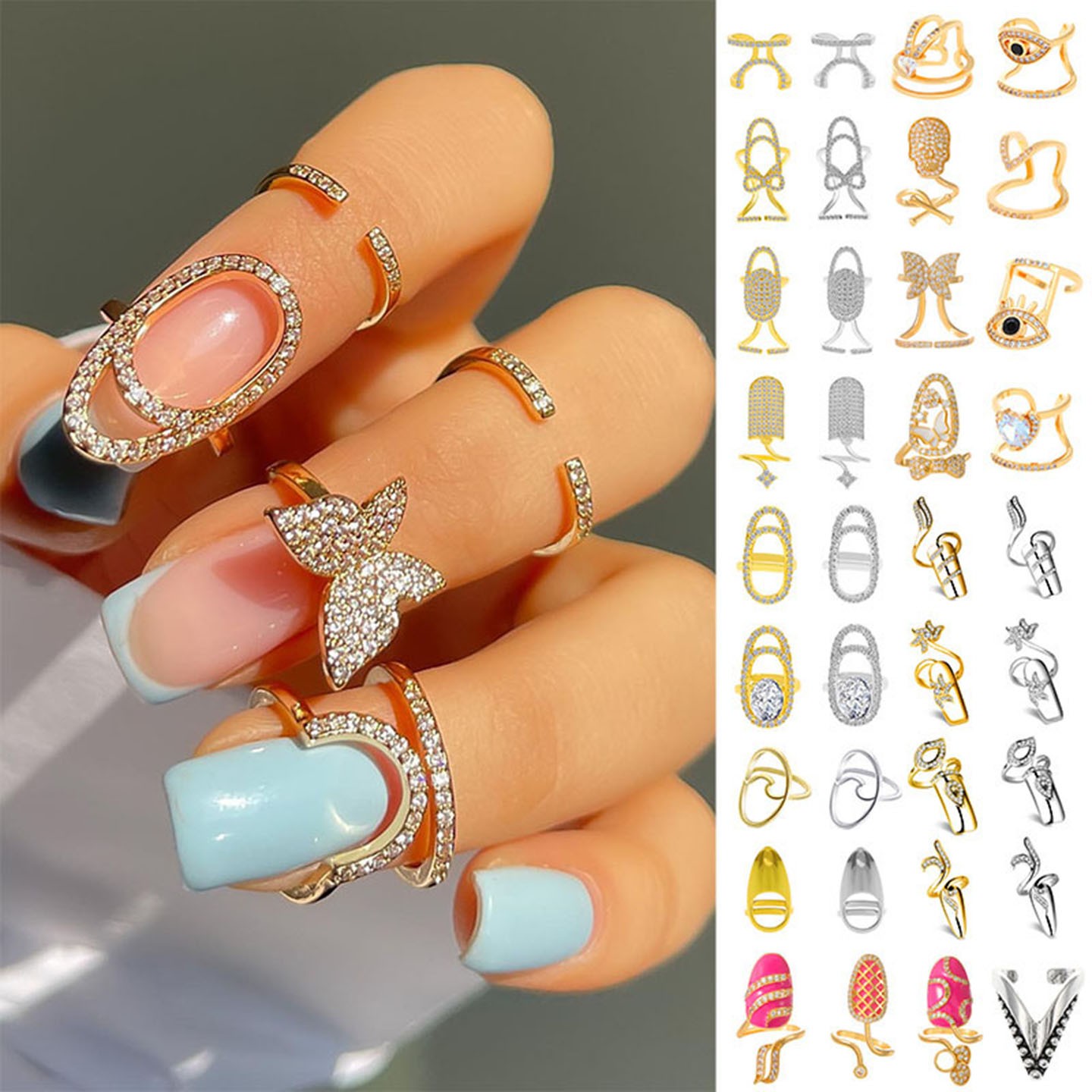 Fashion Women's Crystal Nail C - Wedding Zone 评论和价格