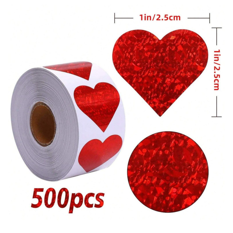 Heart Stickers - 500Pcs Valent - Wedding Envelopes 评论和价格
