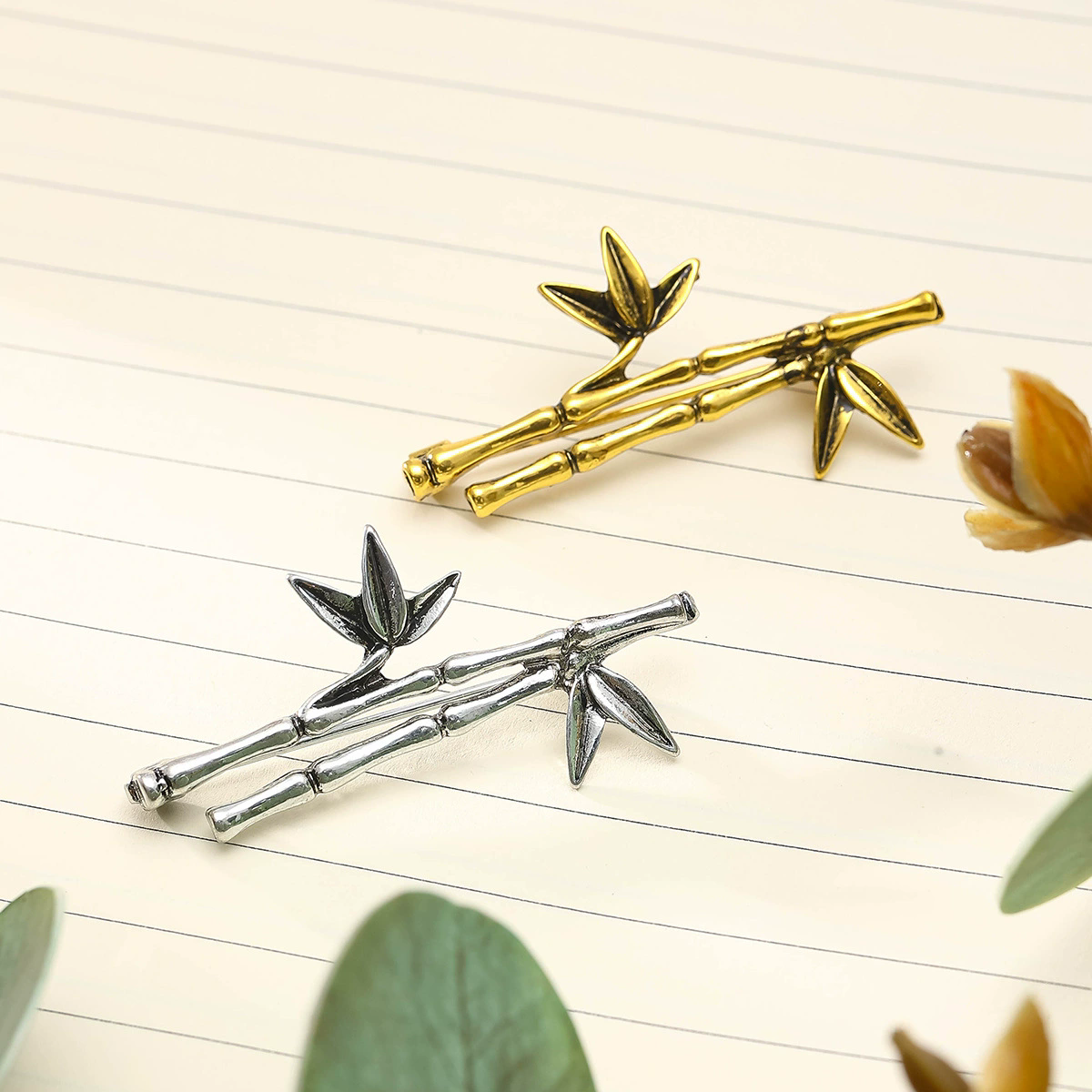 Leaf Bamboo Brooch For Men Wom - Suit Supply Wedding Party 评论和价格