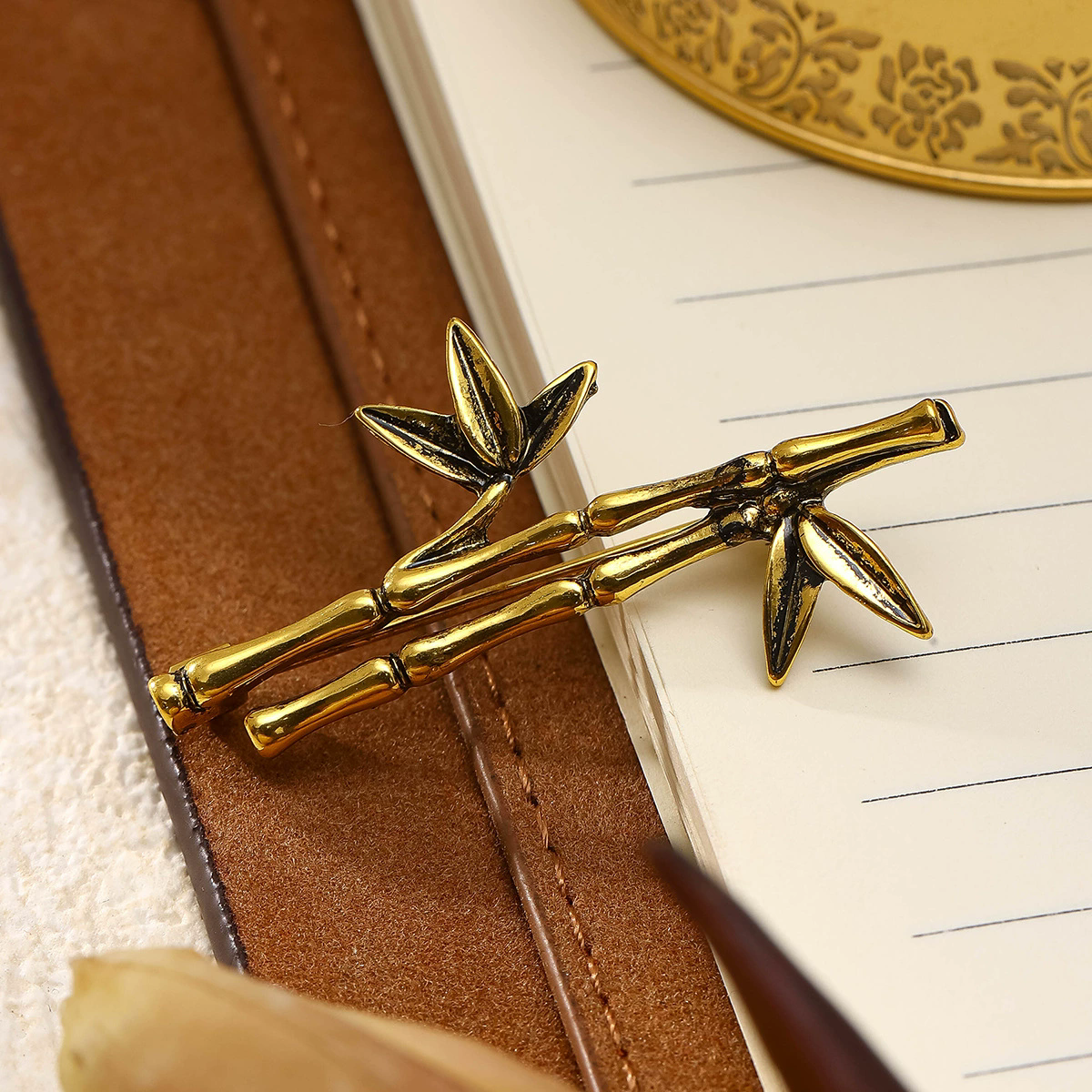Leaf Bamboo Brooch For Men Wom - Suit Supply Wedding Party 评论和价格