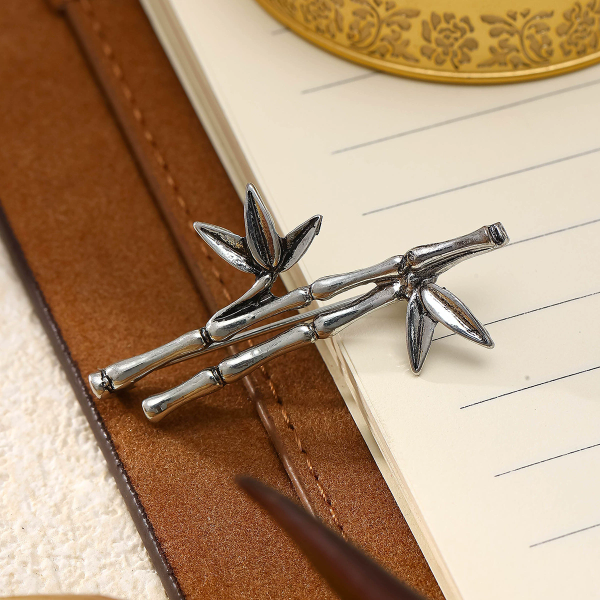 Leaf Bamboo Brooch For Men Wom - Suit Supply Wedding Party 评论和价格