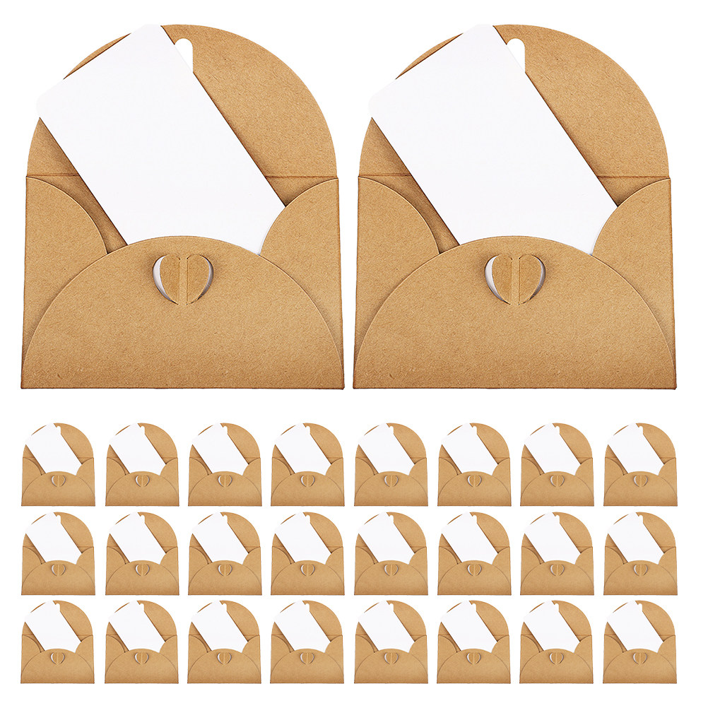 30 Sets Heart Clasp Kraft Enve - Wedding Envelopes 评论和价格