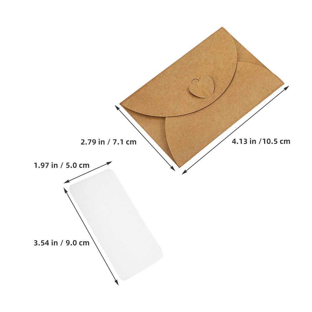 30 Sets Heart Clasp Kraft Enve - Wedding Envelopes 评论和价格
