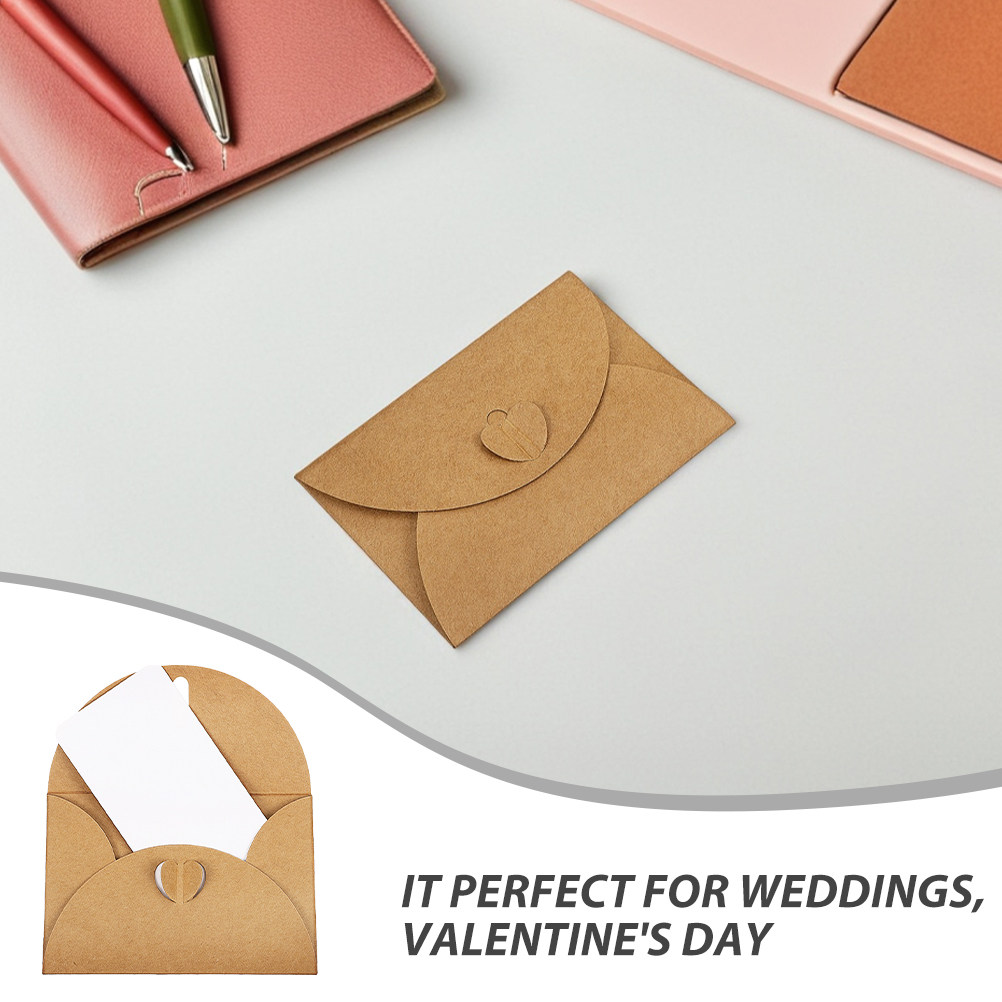 30 Sets Heart Clasp Kraft Enve - Wedding Envelopes 评论和价格