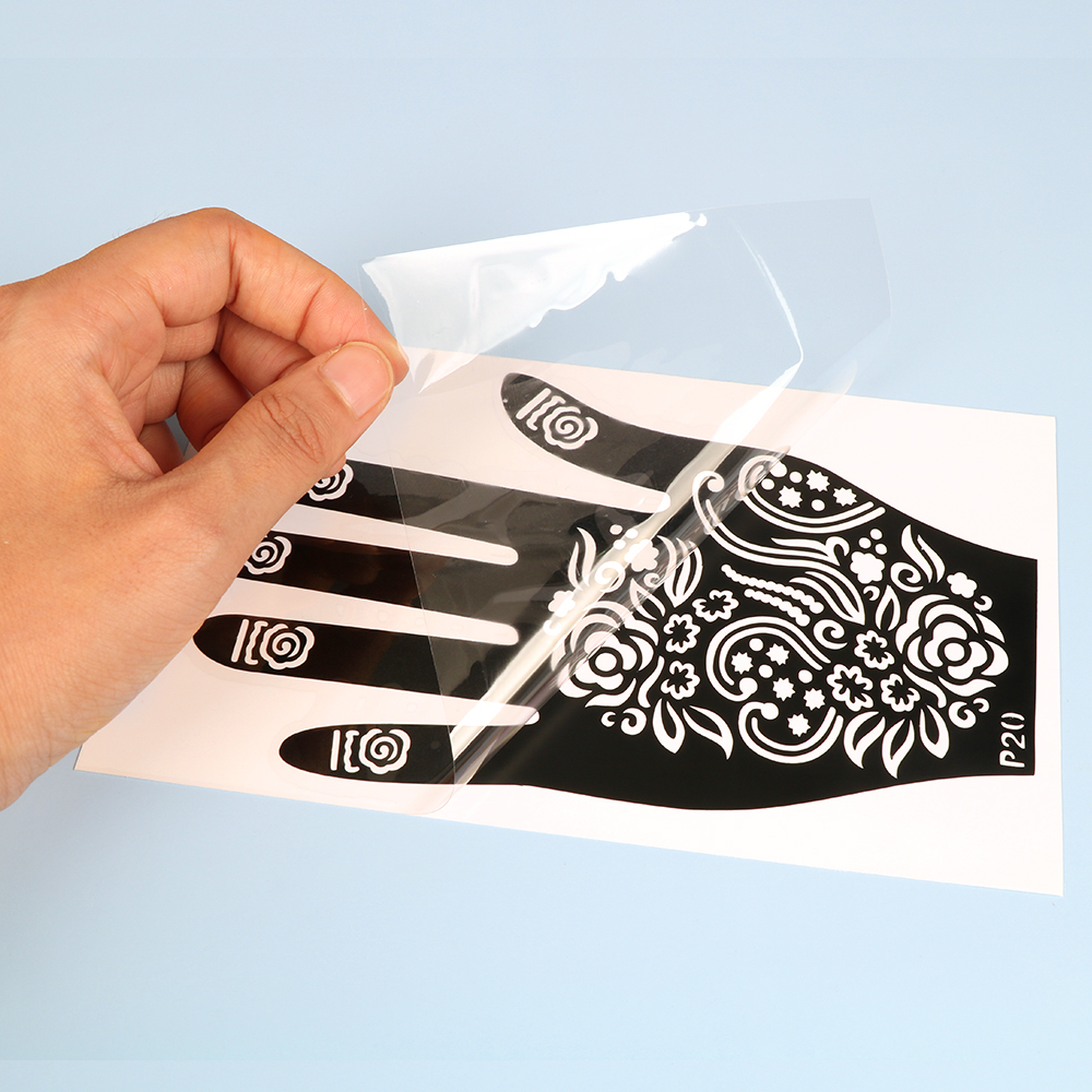 2pcs Henna Tattoo Stencils Tem - Indian Wedding Supply 评论和价格