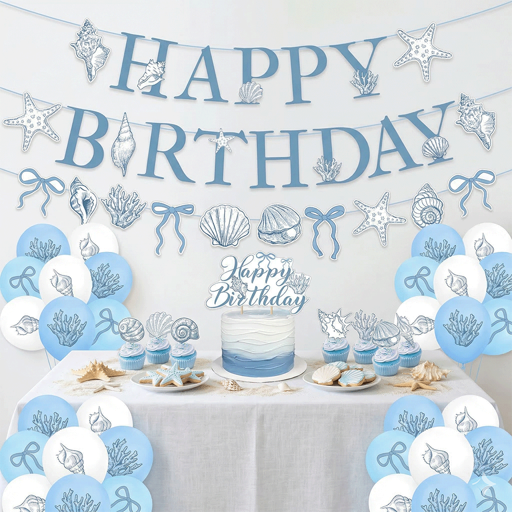 Elegant Ocean Mermaid Birthday - Confetti Balloon Set 评论和价格