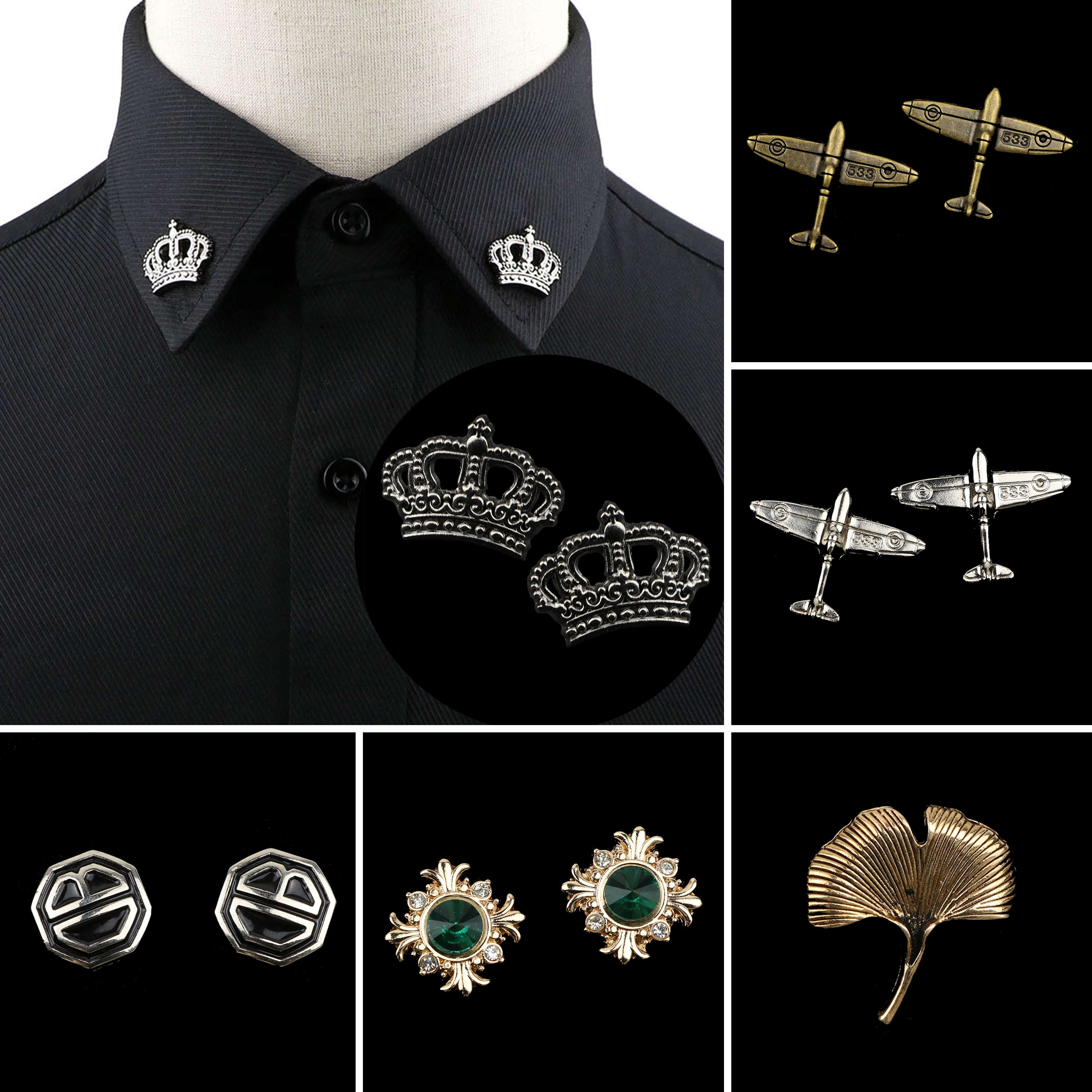 1PC/2PC Trendy Suit Shirt Coll - Suit Supply Wedding Party 评论和价格