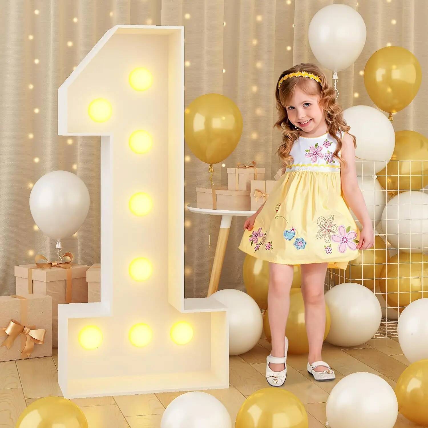Giant Number Led Light for Kid - Confetti Balloon Set 评论和价格