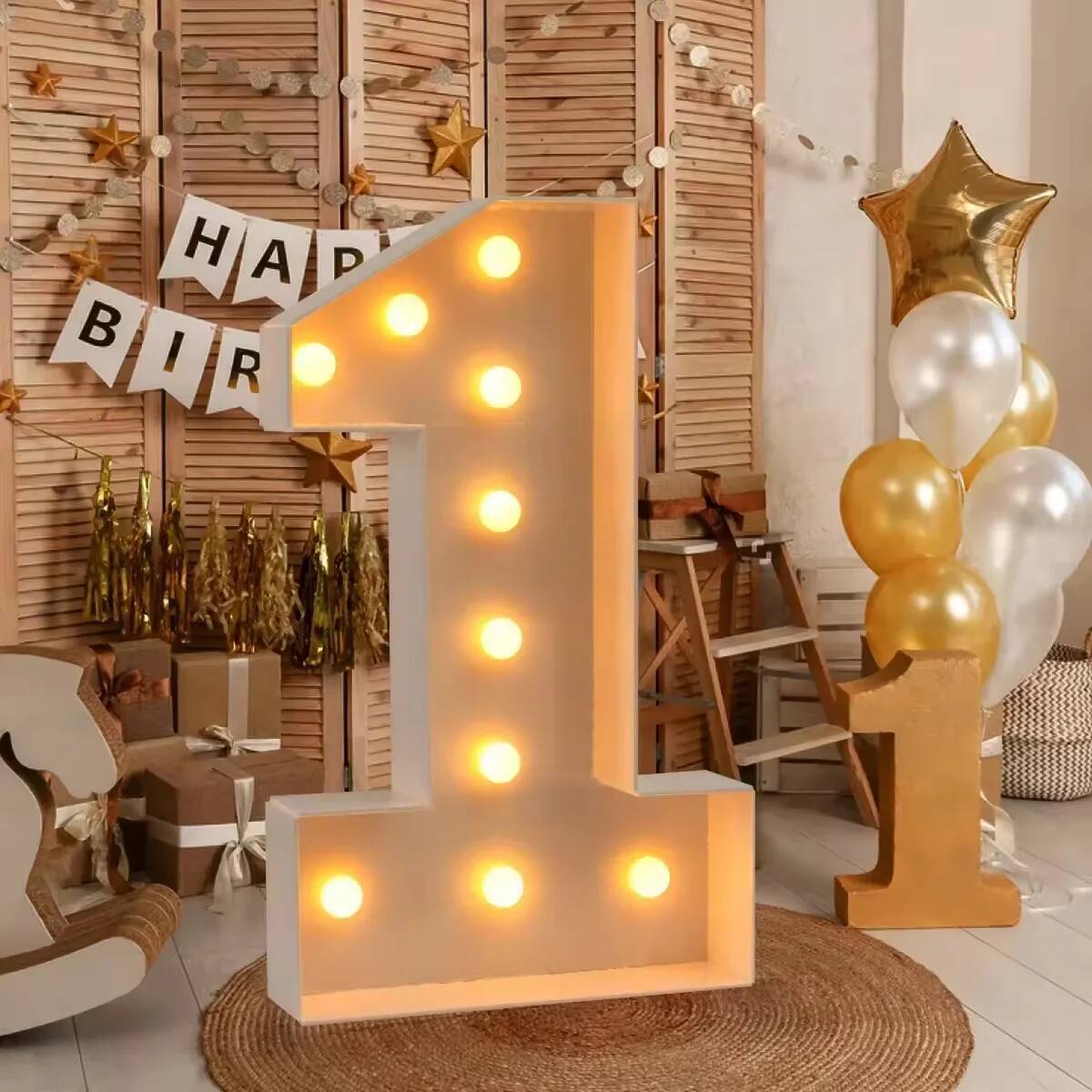 Giant Number Led Light for Kid - Confetti Balloon Set 评论和价格