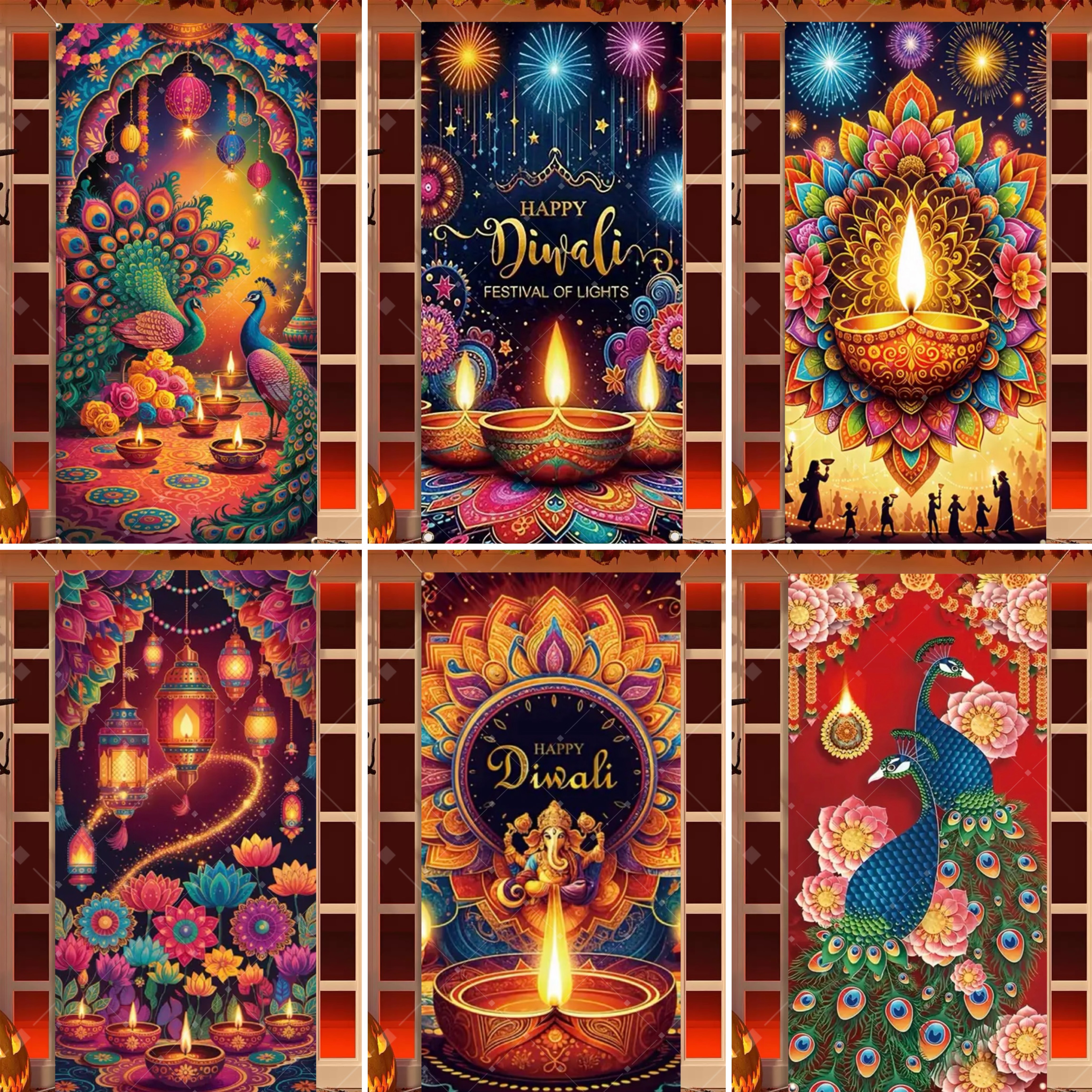 Diwali Decoration Party Backgr - Indian Wedding Supply 评论和价格