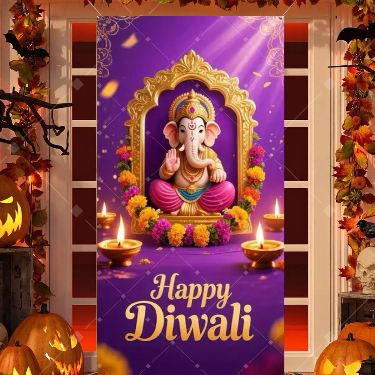 Diwali Decoration Party Backgr - Indian Wedding Supply 评论和价格
