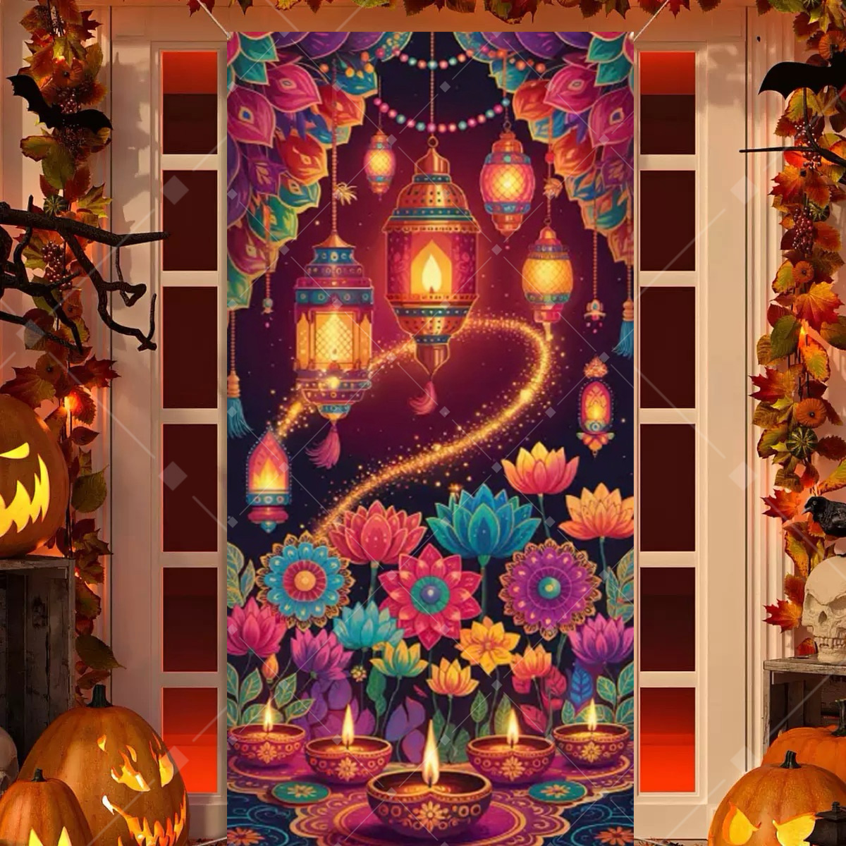 Diwali Decoration Party Backgr - Indian Wedding Supply 评论和价格