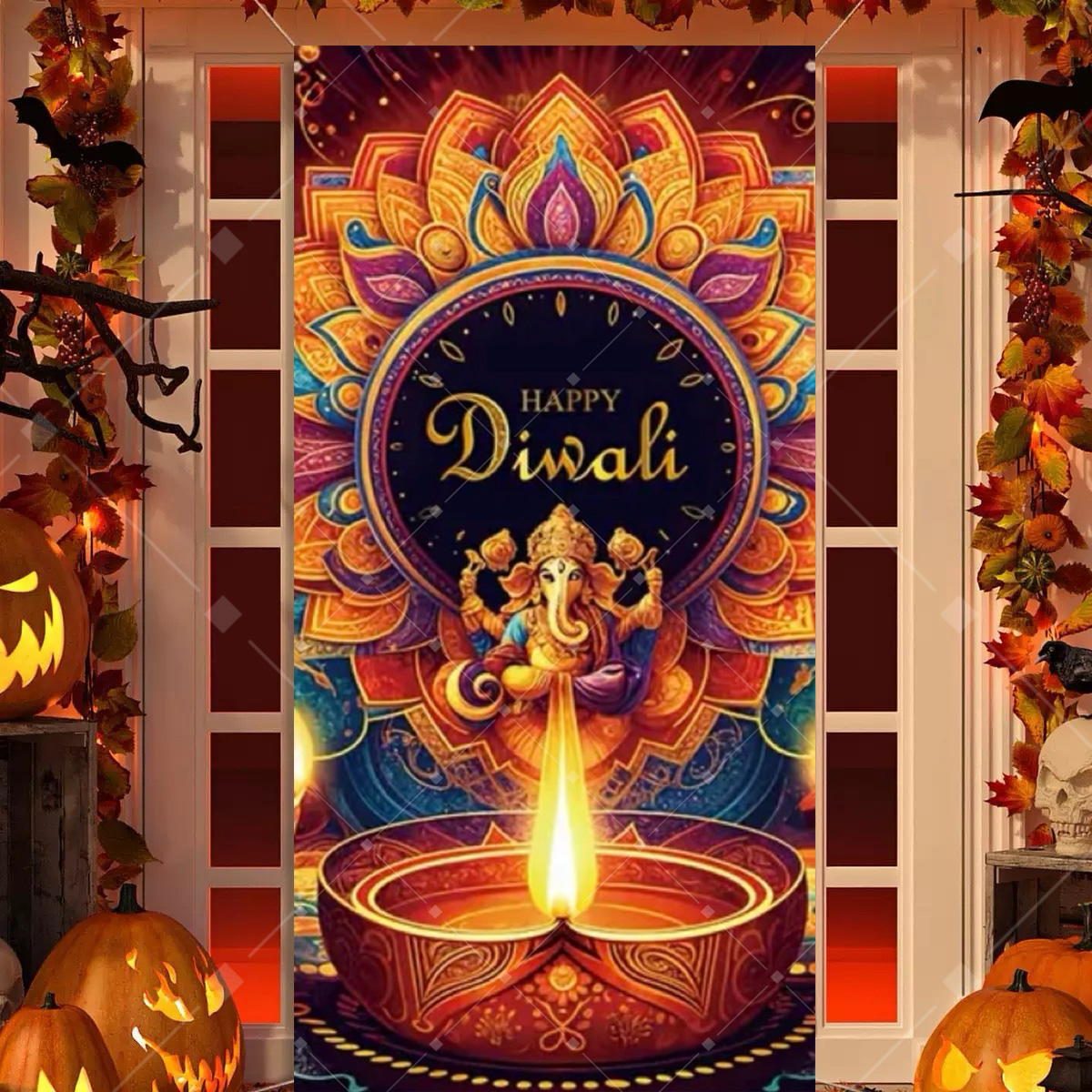 Diwali Decoration Party Backgr - Indian Wedding Supply 评论和价格