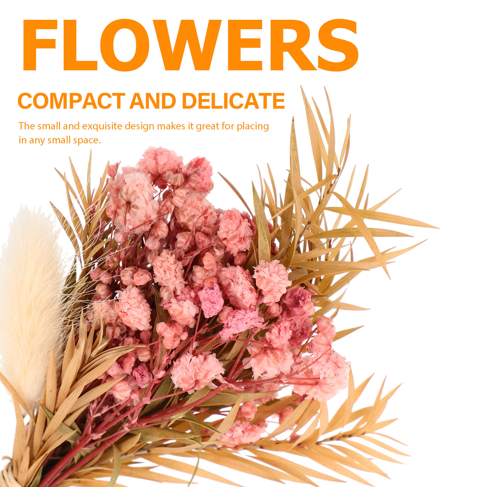 3Pcs Mini Dried Floral Bouquet - Flower Girl Basket 评论和价格
