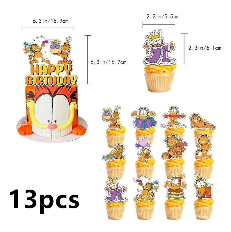Cute Cartoon G-arfielded Birth - Confetti Balloon Set 评论和价格