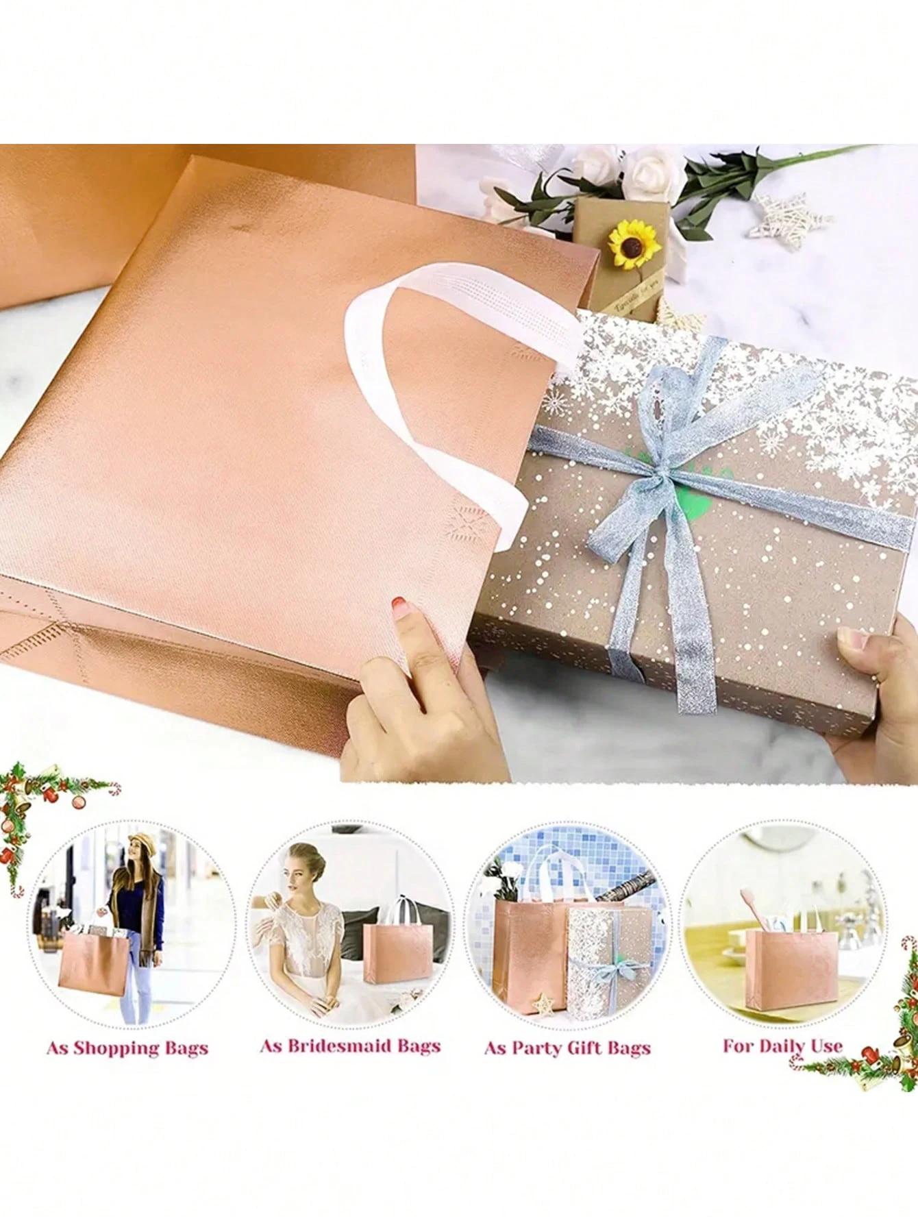 Reusable Gift Tote Grocery Sho - Wedding Supply Shops 评论和价格