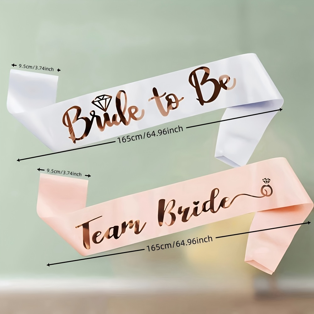 7pcs Set Rose Gold Foil BRIDE  - Bride Tribe Sash 评论和价格
