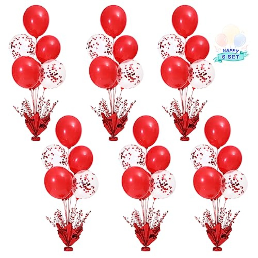 6 Set Christmas Table Balloons - Confetti Balloon Set 评论和价格