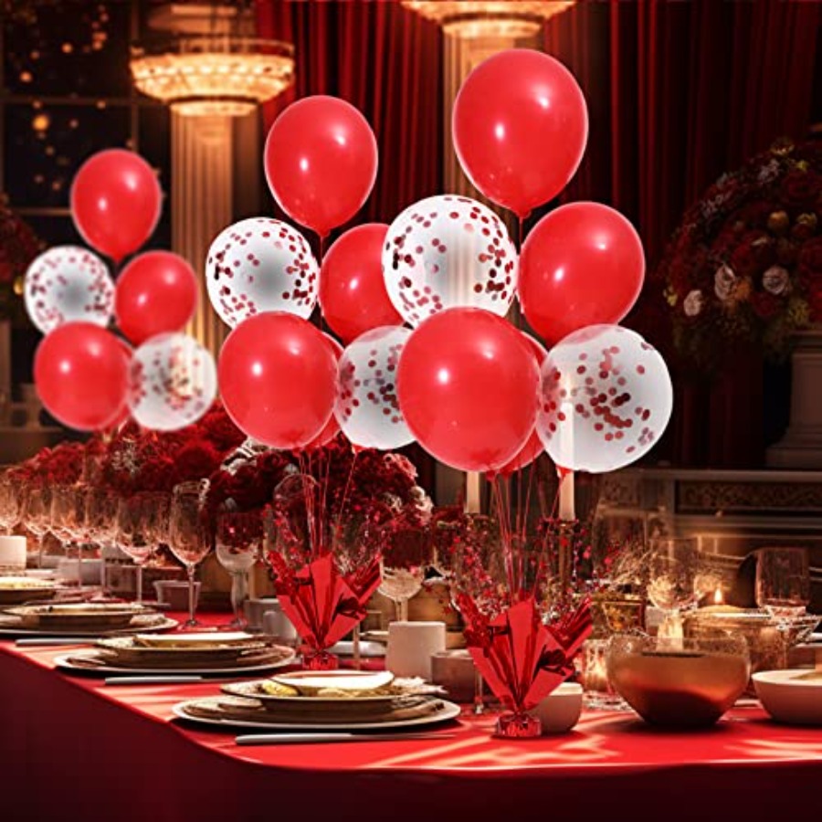 6 Set Christmas Table Balloons - Confetti Balloon Set 评论和价格