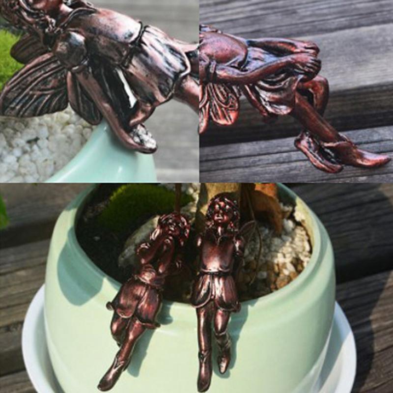 Garden Pot Ornaments Fairy Gir - Flower Girl Basket 评论和价格