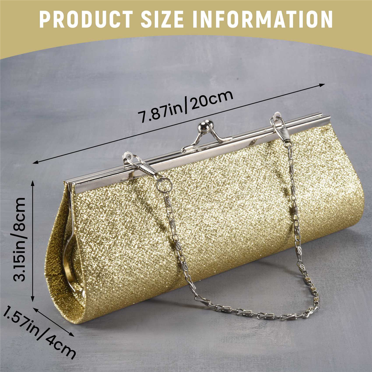 A330 Women Glitter Clutch Purs - Wedding Package Gold 评论和价格