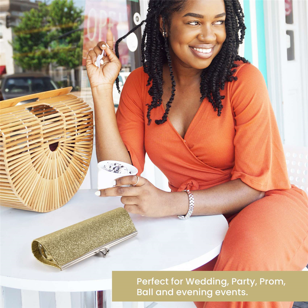 A330 Women Glitter Clutch Purs - Wedding Package Gold 评论和价格