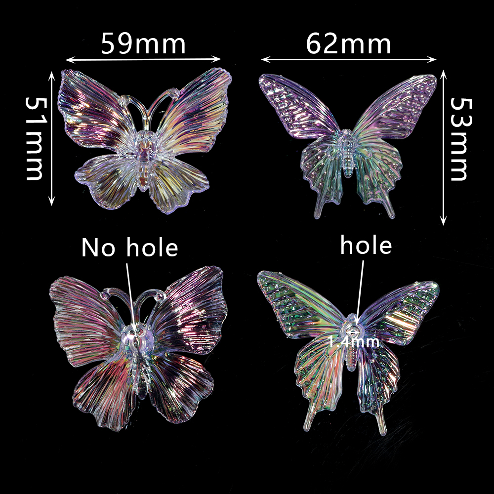 5pcs Acrylic Butterfly Gradien - Wedding Decoration Supply 评论和价格