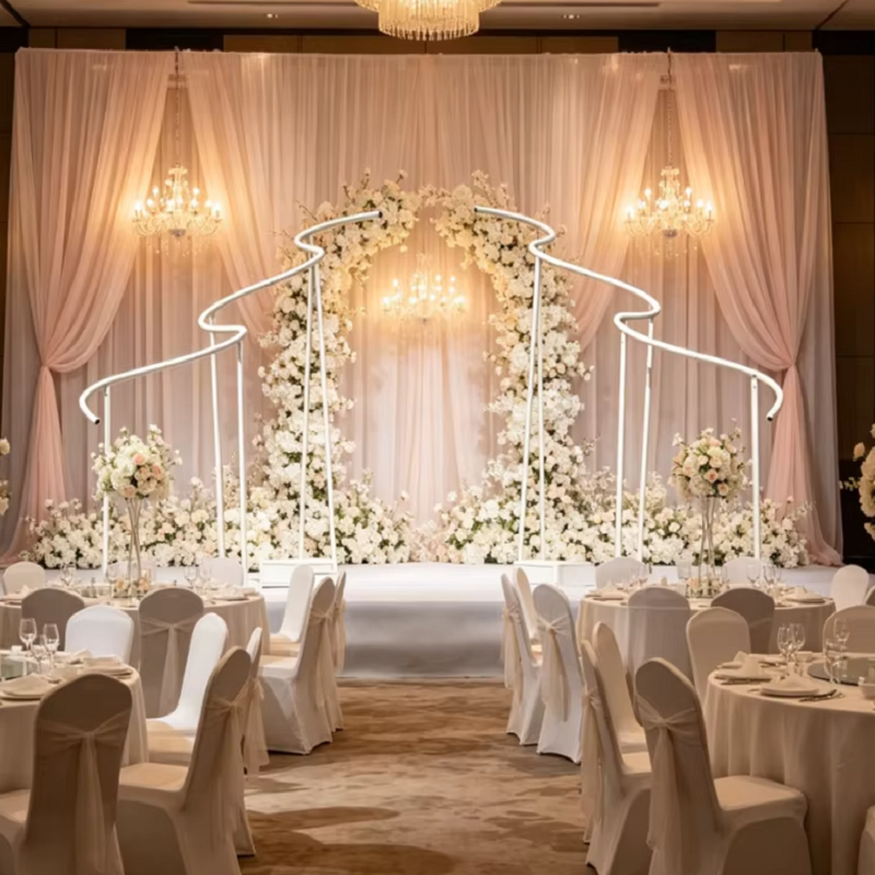 Luxury Wave Shape Frame Outdoo - Wedding/Event Supply Store 评论和价格