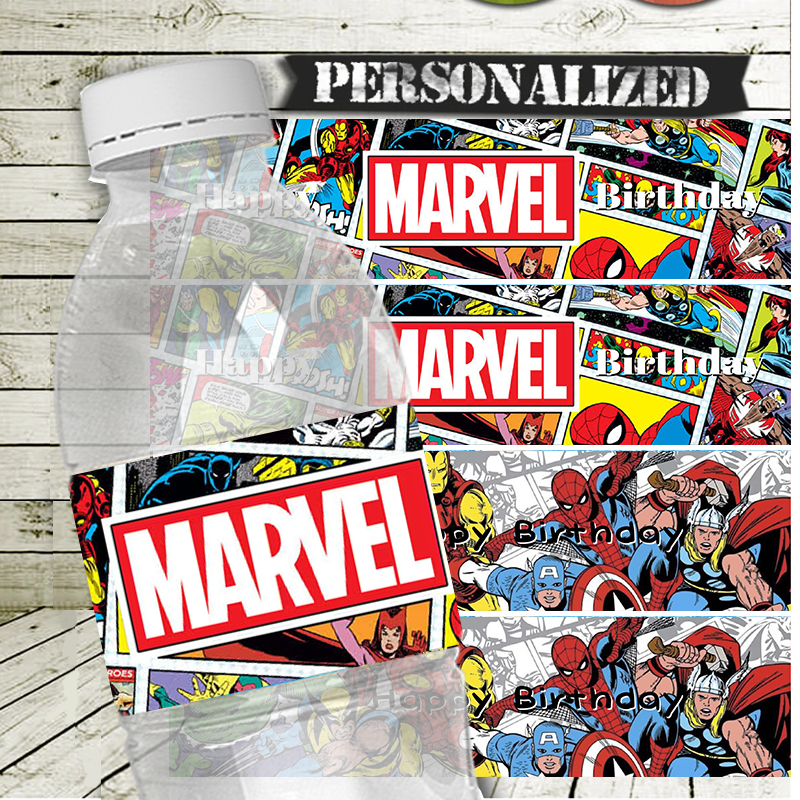 6pcs Marvel Avengers Cartoon W - Wedding Water Supply 评论和价格