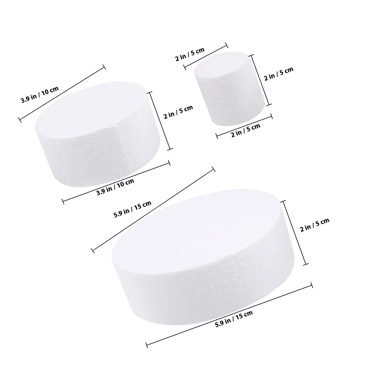3Pcs DIY Round Cake Dummies Ba - Wedding Decoration Supply 评论和价格