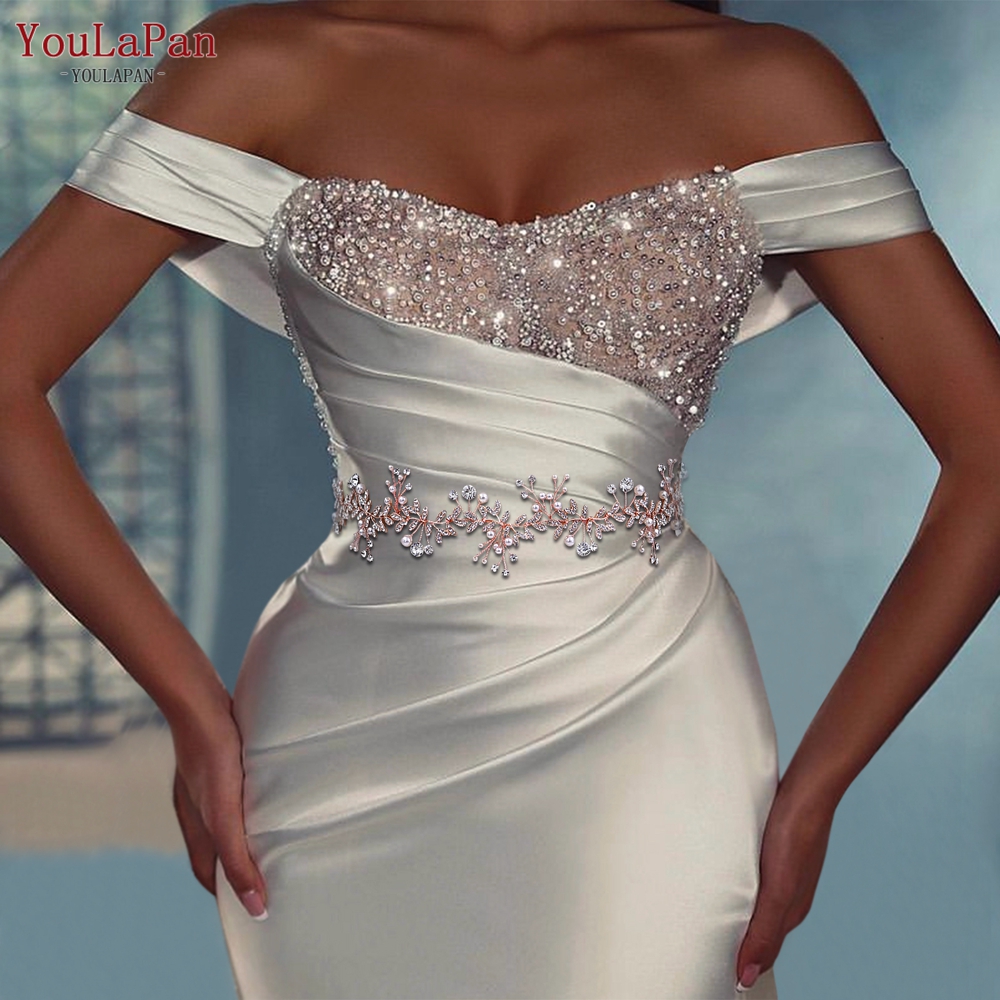 YouLaPan SH233 Rhinestone Brid - Bridal Sash Ribbon 评论和价格