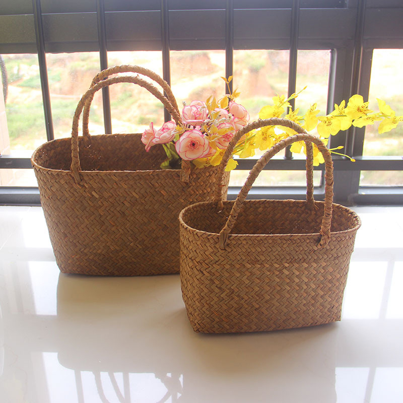Seaweeds Woven Basket Flower B - Flower Girl Basket 评论和价格