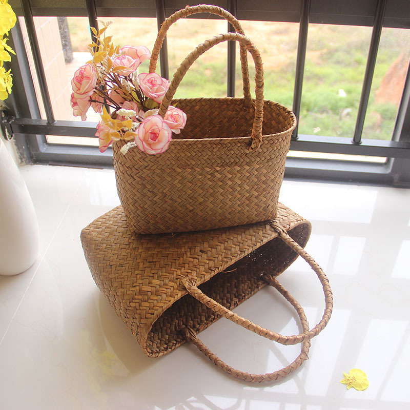 Seaweeds Woven Basket Flower B - Flower Girl Basket 评论和价格
