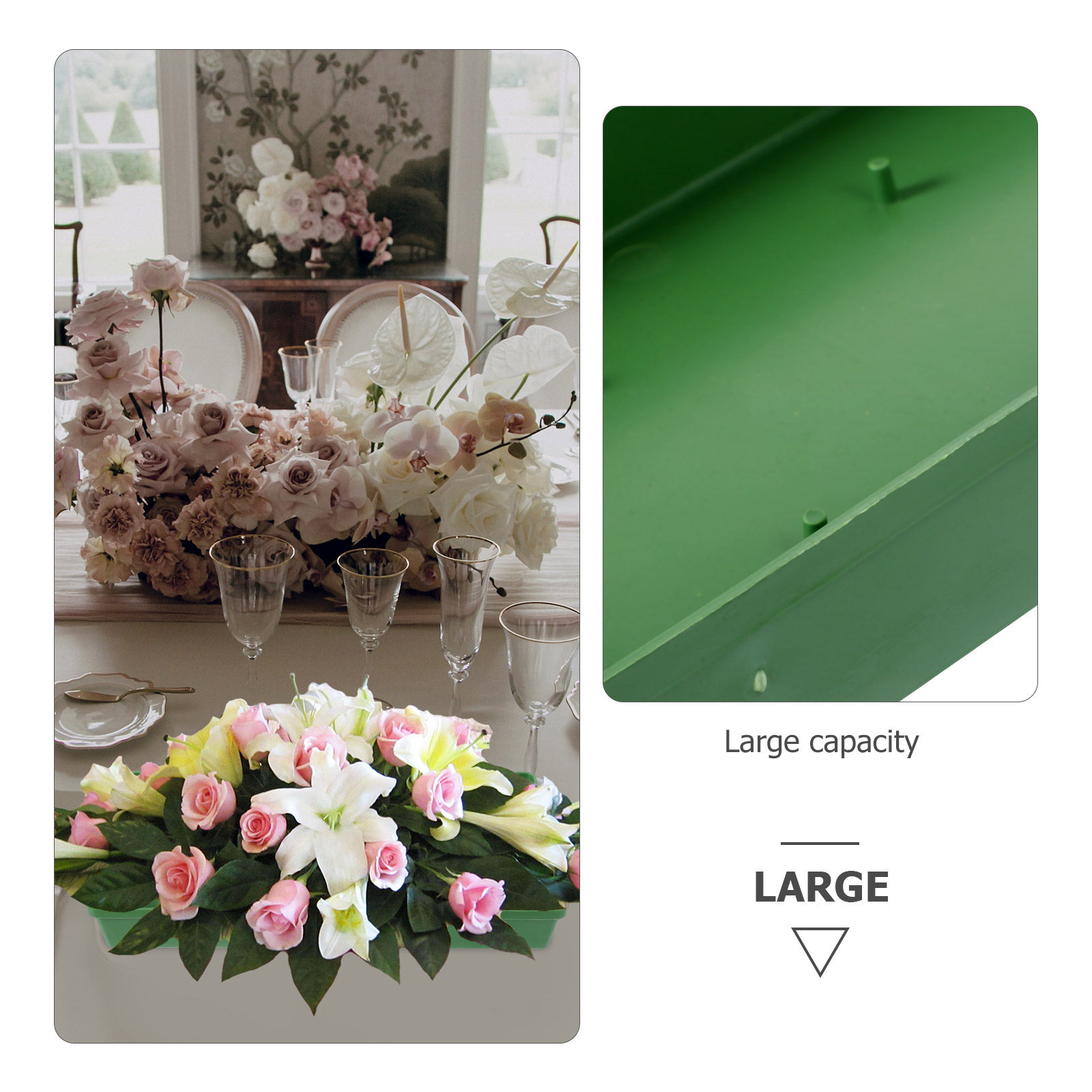 10Pcs Flower Mud Tray Long Nee - Wedding Decoration Supply 评论和价格