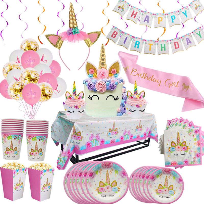 Unicorn Plate Napkin Cups Unic - Confetti Balloon Set 评论和价格