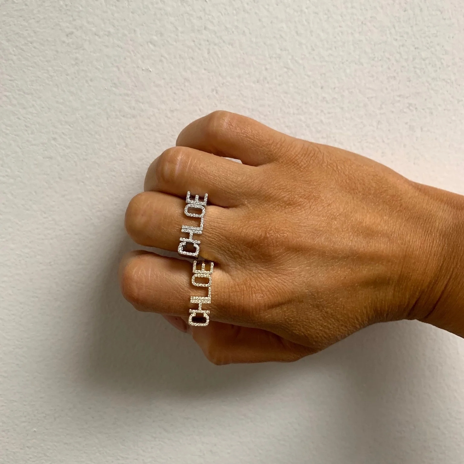 3D Name Ring Custom Diamond Na - Wedding Zone 评论和价格