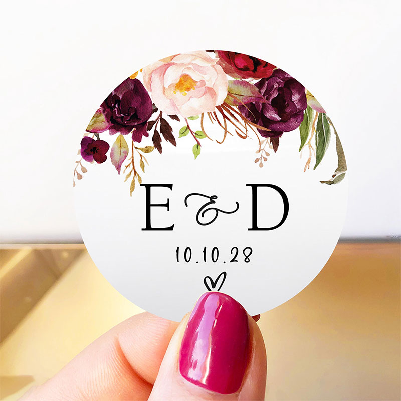 Personalized Floral Monogram W - Wedding Envelopes 评论和价格